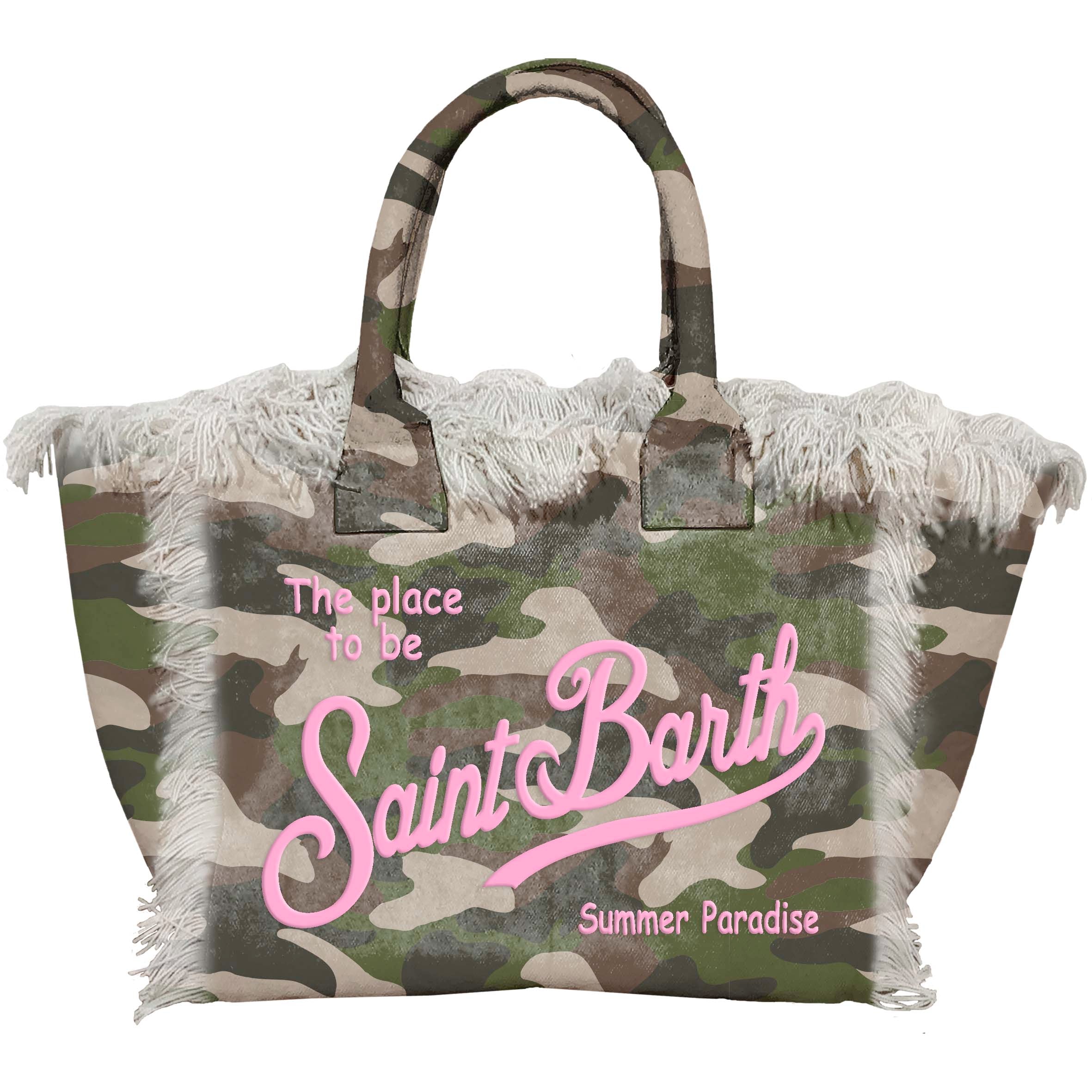 MC2 SAINT BARTH Borsa VANITY-Mimetic Verde Militare