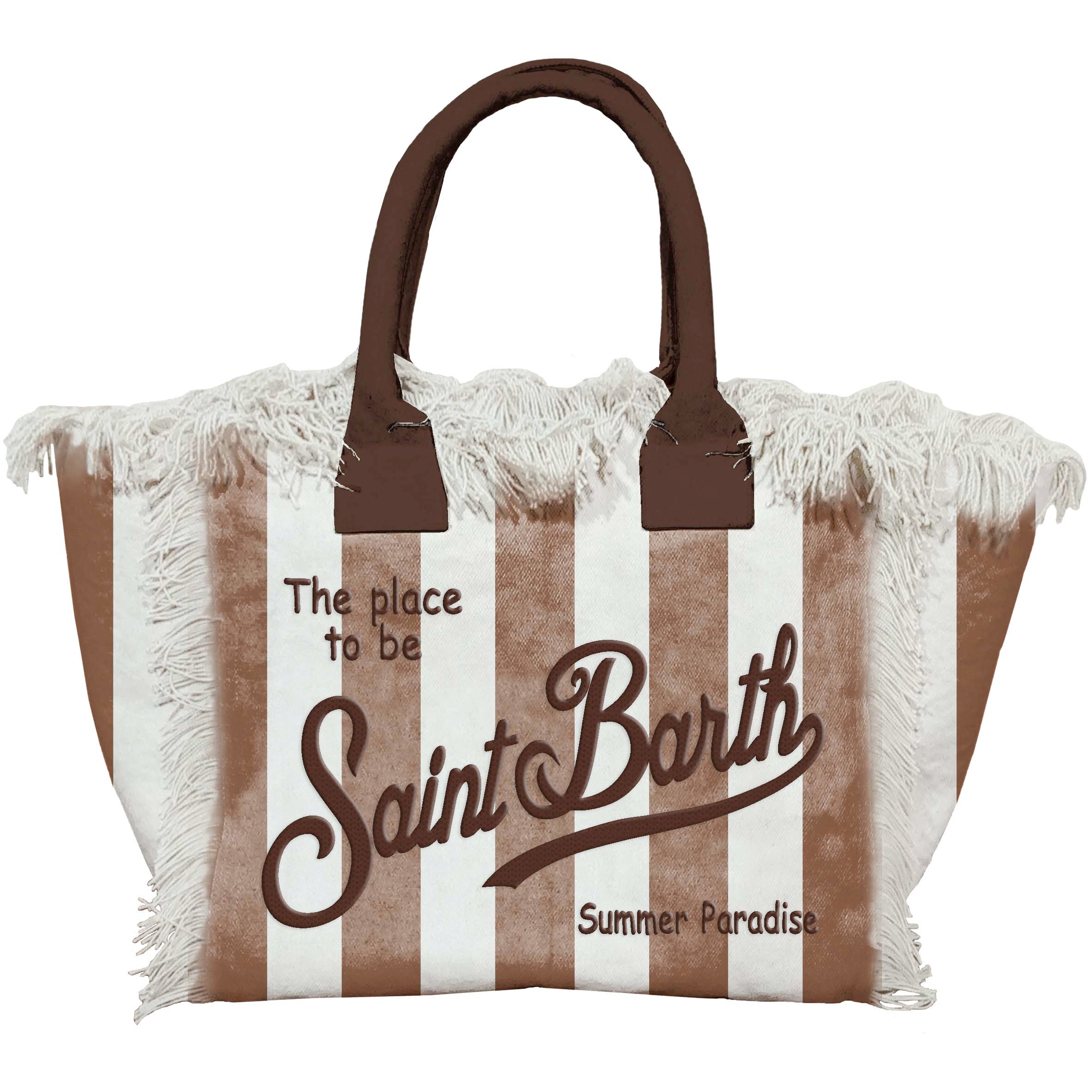 MC2 SAINT BARTH Borsa VANITY-Stripes Pop Marrone
