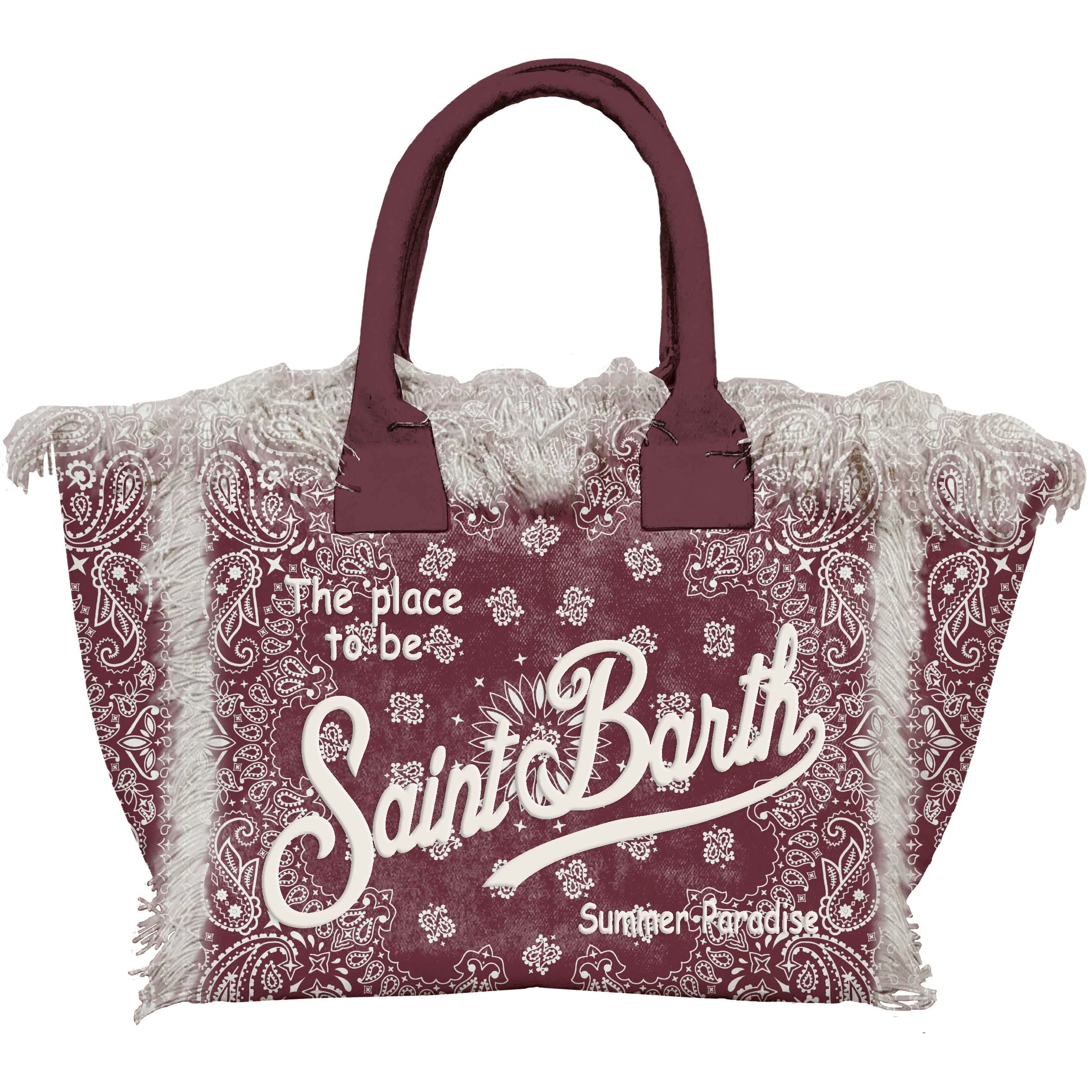 MC2 SAINT BARTH Borsa VANITY-Bandanna Round Bordeaux