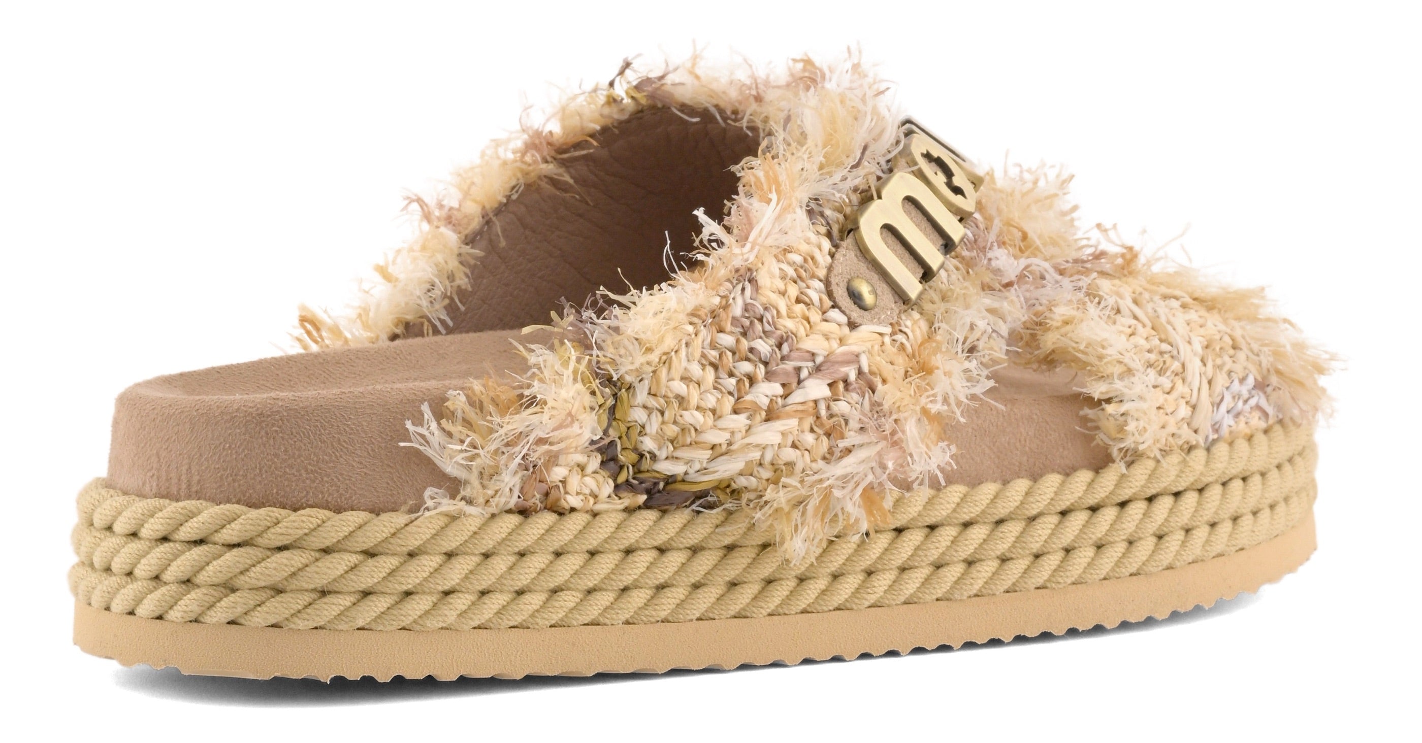 MOU Sandalo Donna CRISS CROSS ROPE Multicolor RAFFIA-Terra