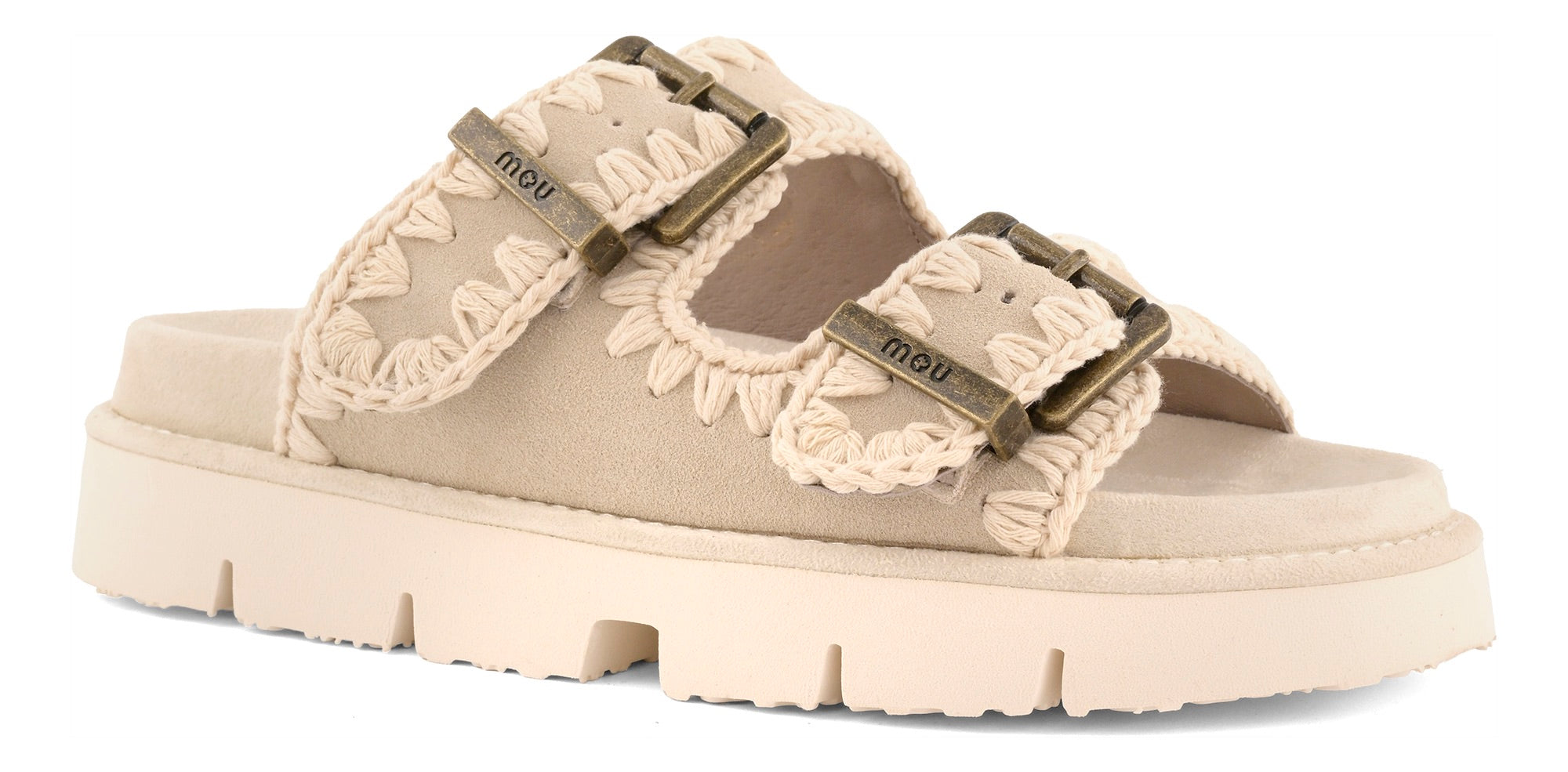 MOU Sandalo Donna BIO TWO BUCKLES-Chalk