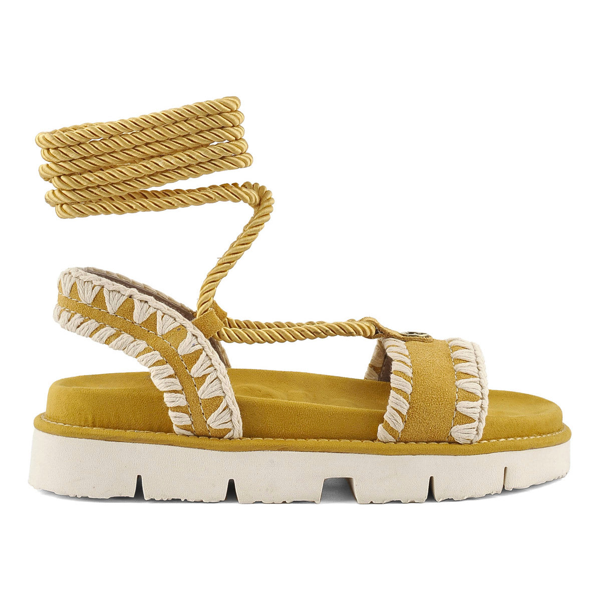 MOU Sandalo Donna BIO CORD LACES-Amber Gold
