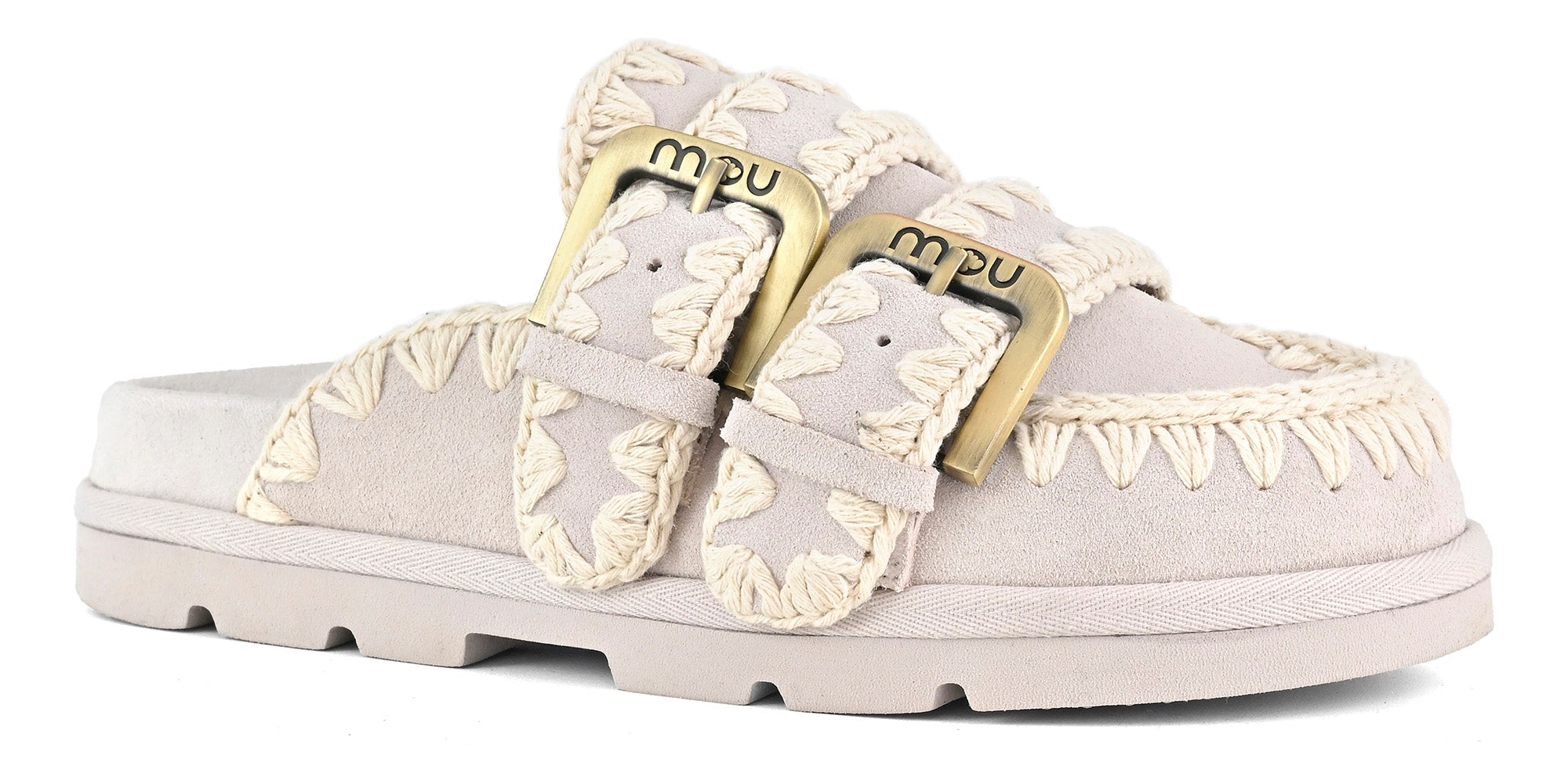 MOU Sabot Donna LOW BIO TWO BUCKLES-Chalk
