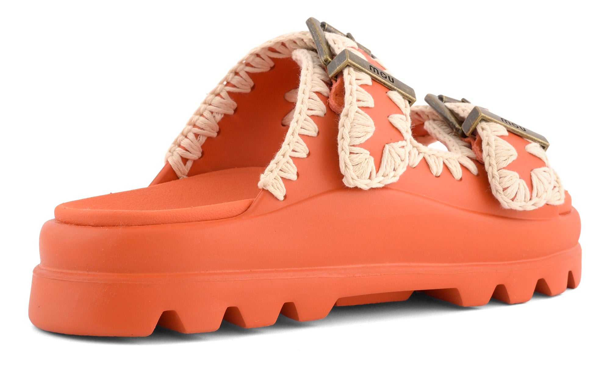 MOU Ciabatta Donna EVA ONE PIECE SLIDE TWO BUCKLE-Deep Orange