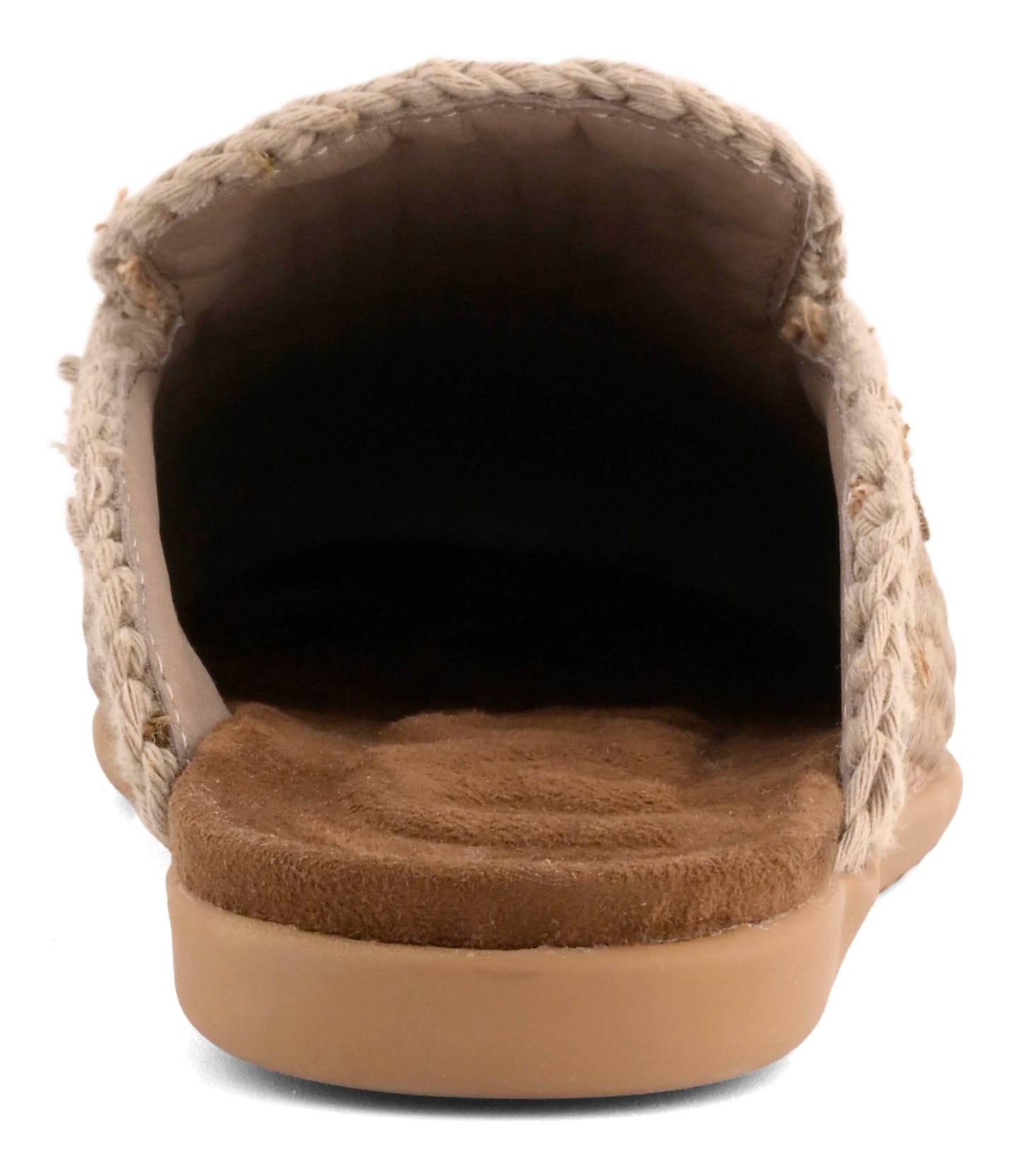 MOU Ballerina Donna OPEN HEEL RAFFIA-Nut Brown