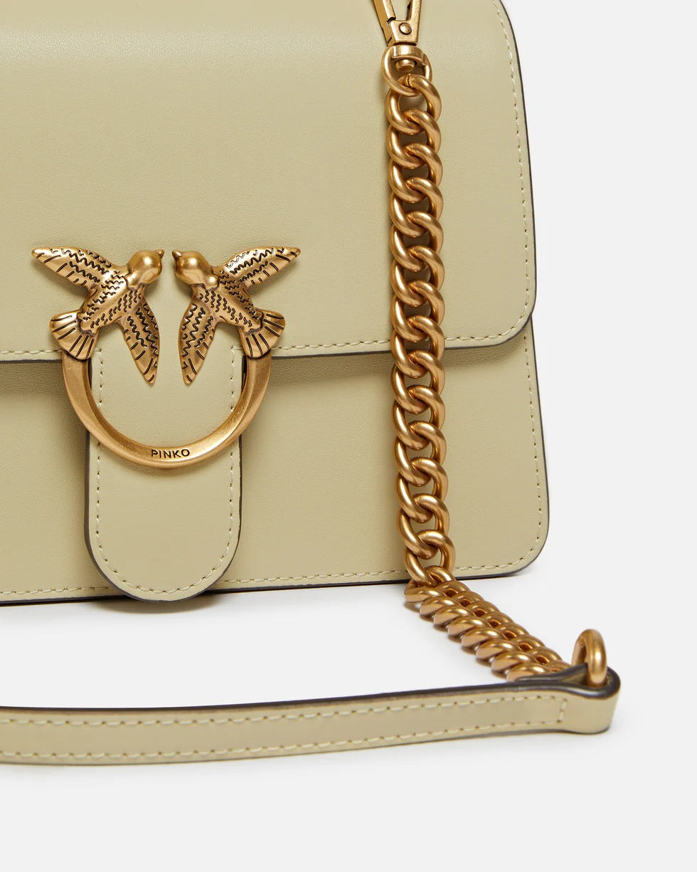 PINKO Borsa Mini Love One Top Handle Light Simply-Beige/Antique Gold