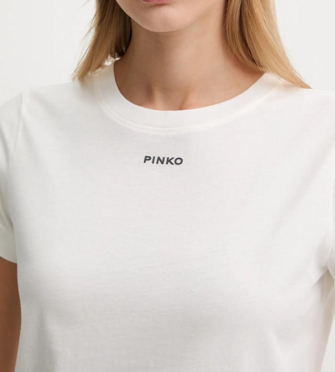 PINKO T-SHIRT BASICO-Bianco