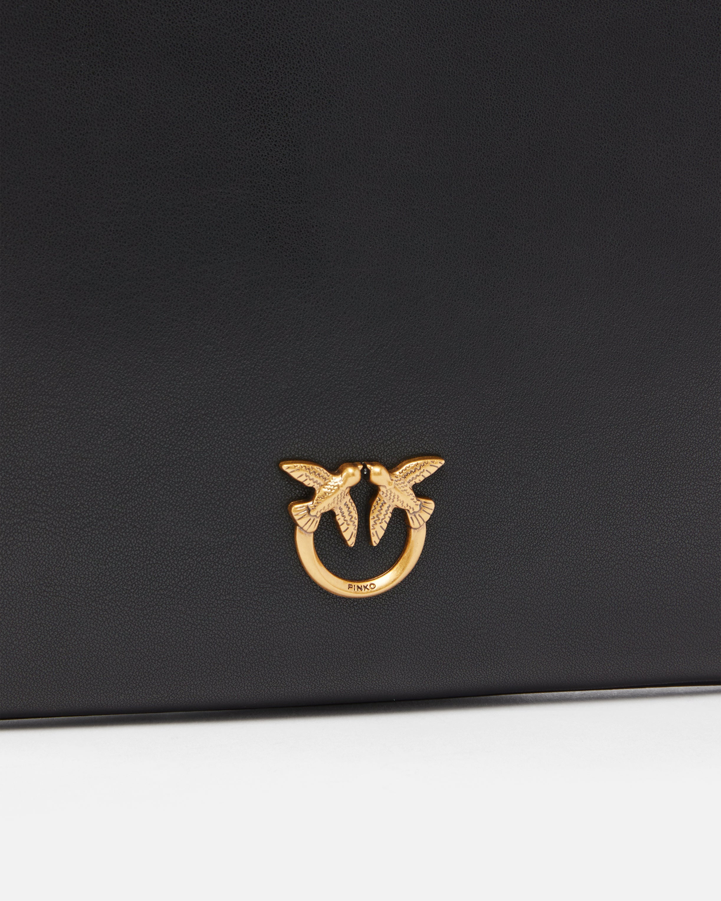 PINKO BORSA FLAT Love Simply-Nero/Antique Gold