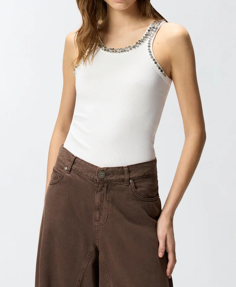 PINKO Canotta CORIANDOLI-Bianco