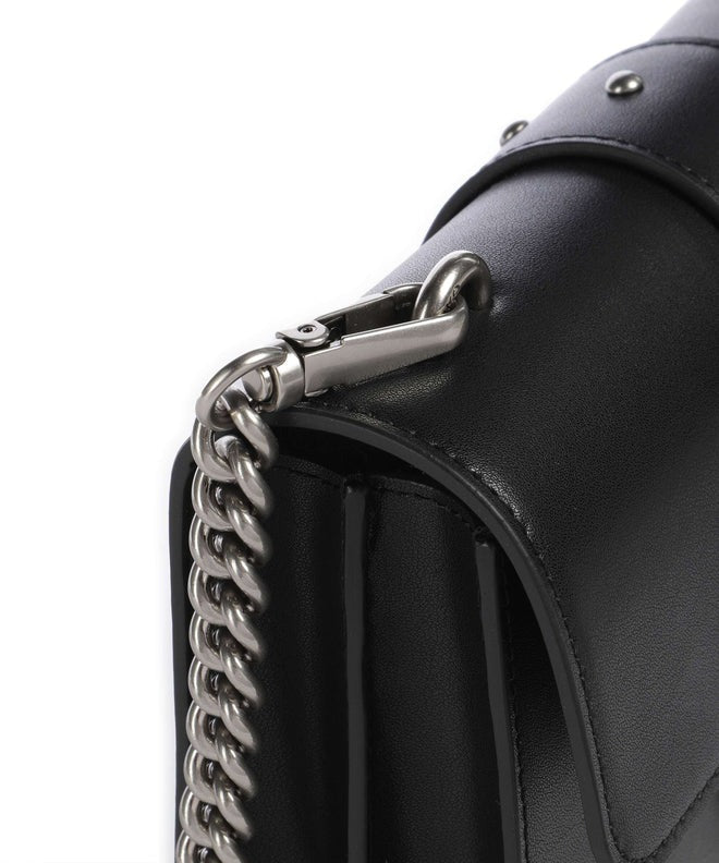 PINKO BORSA LOVE ONE MINI-Nero/Old Silver