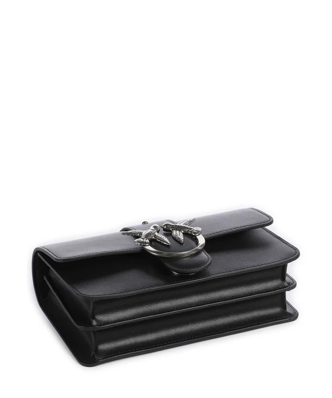 PINKO BORSA LOVE ONE MINI-Nero/Old Silver