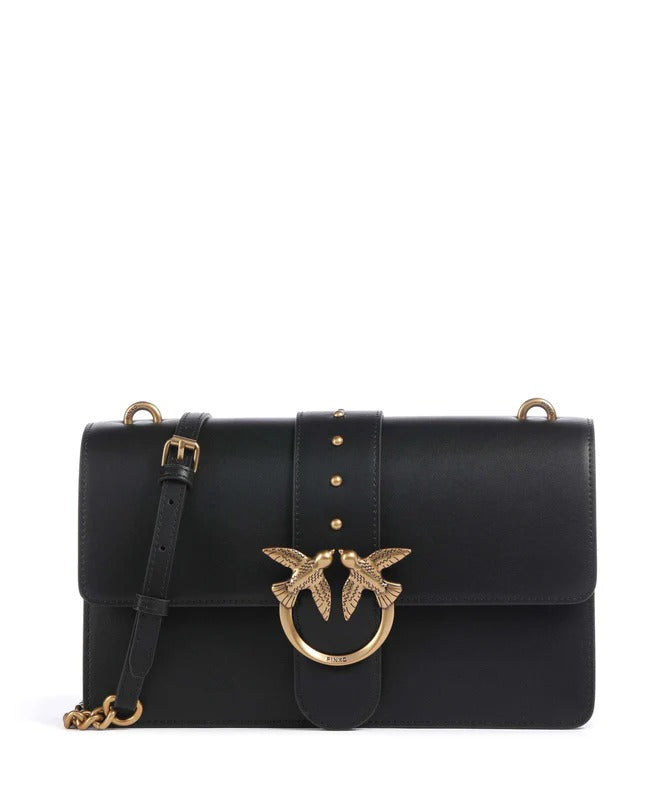 PINKO BORSA LOVE ONE CLASSIC-Nero/Antique Gold