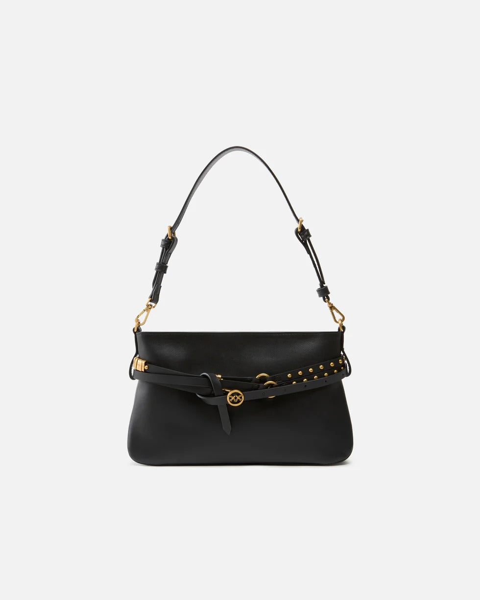 PINKO Borsa BELT BAG MINI-Nero/Antique Gold