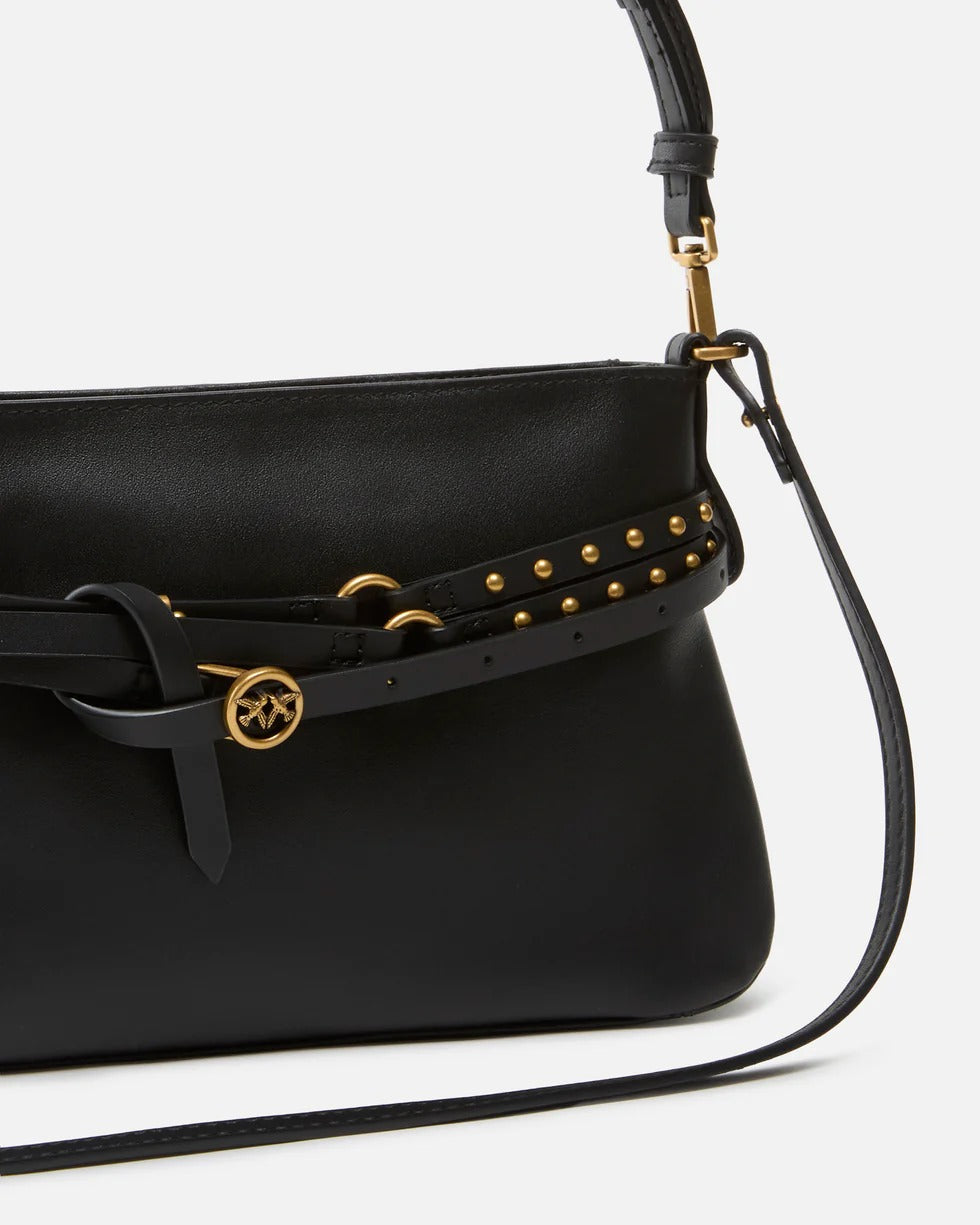 PINKO Borsa BELT BAG MINI-Nero/Antique Gold