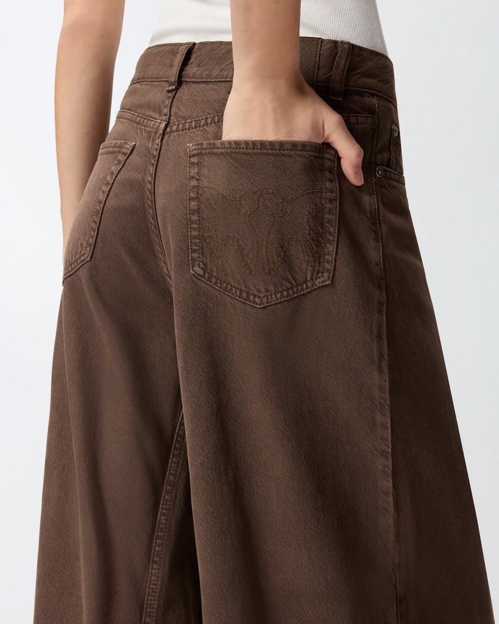 PINKO JEANS WINOMA WIDE LEG-Marrone