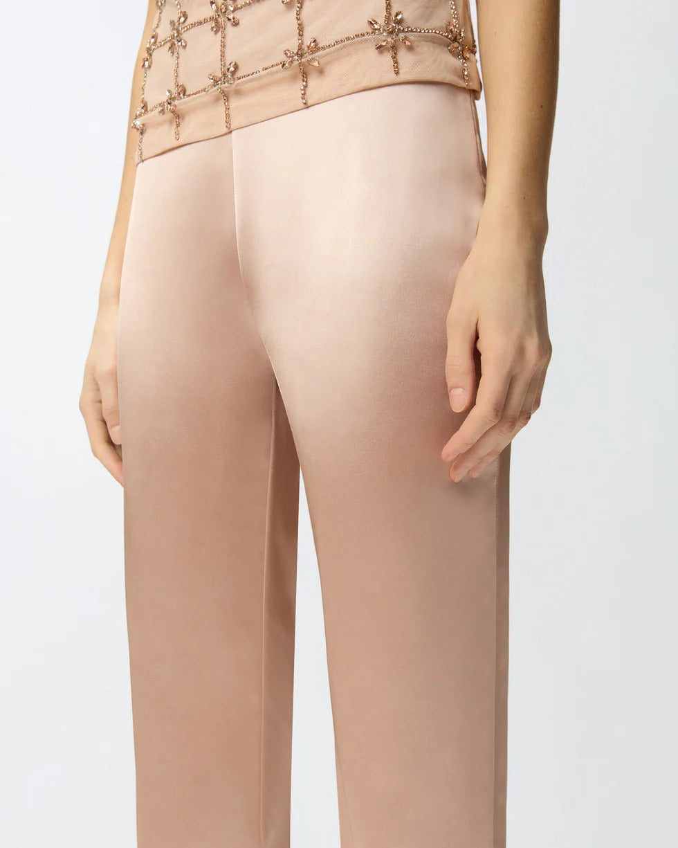 PINKO Pantalone Pinolo Satin-Rosa Beige