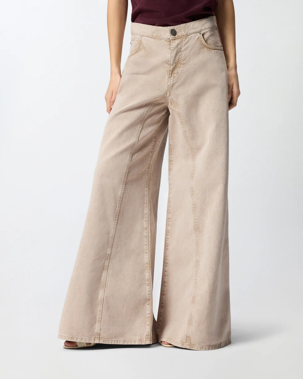 PINKO JEANS WINONA WID LEG-Beige