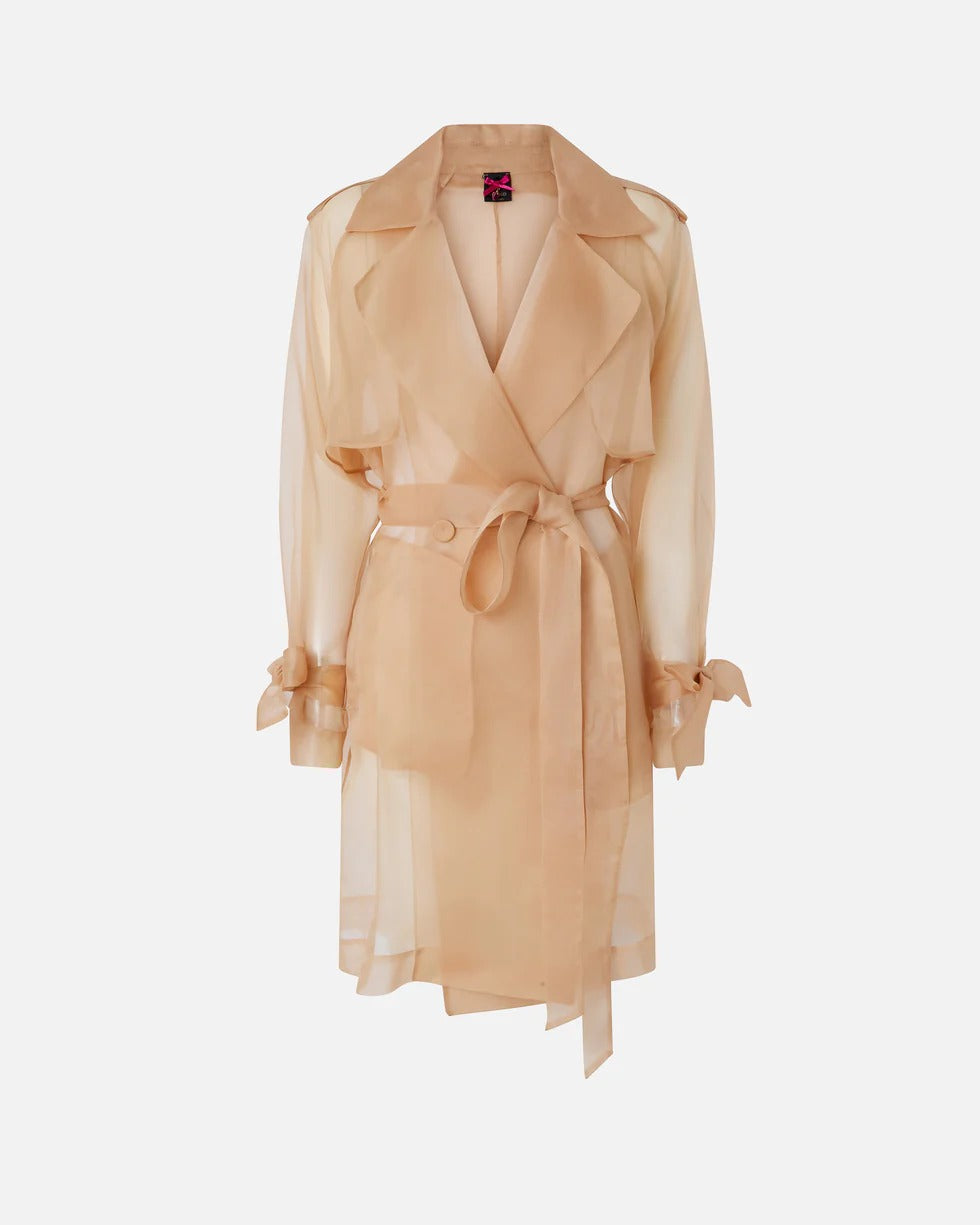 PINKO Trench COCCO-Rosa Beige