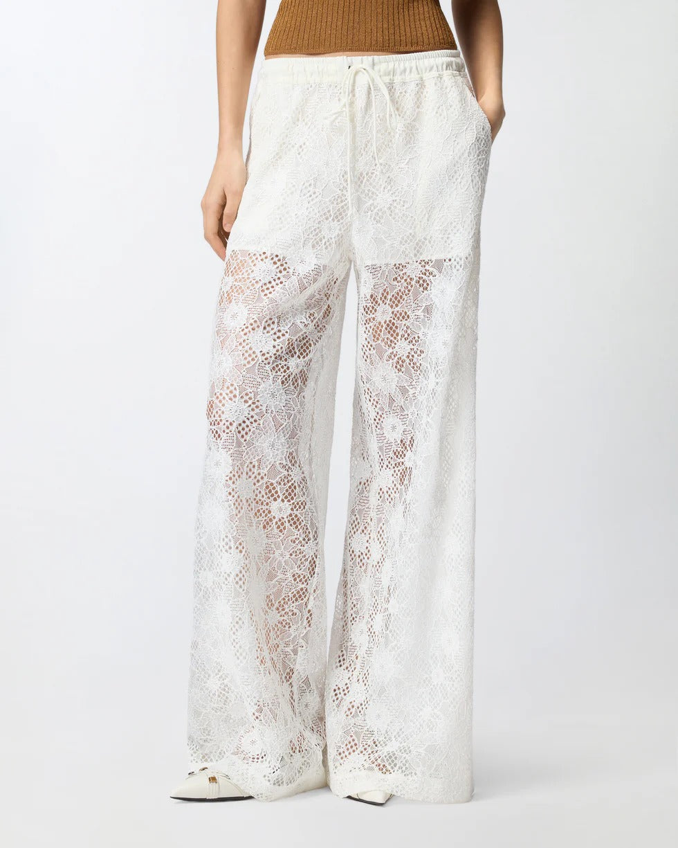 PINKO Pantalone LAURIE Pizzo-Bianco