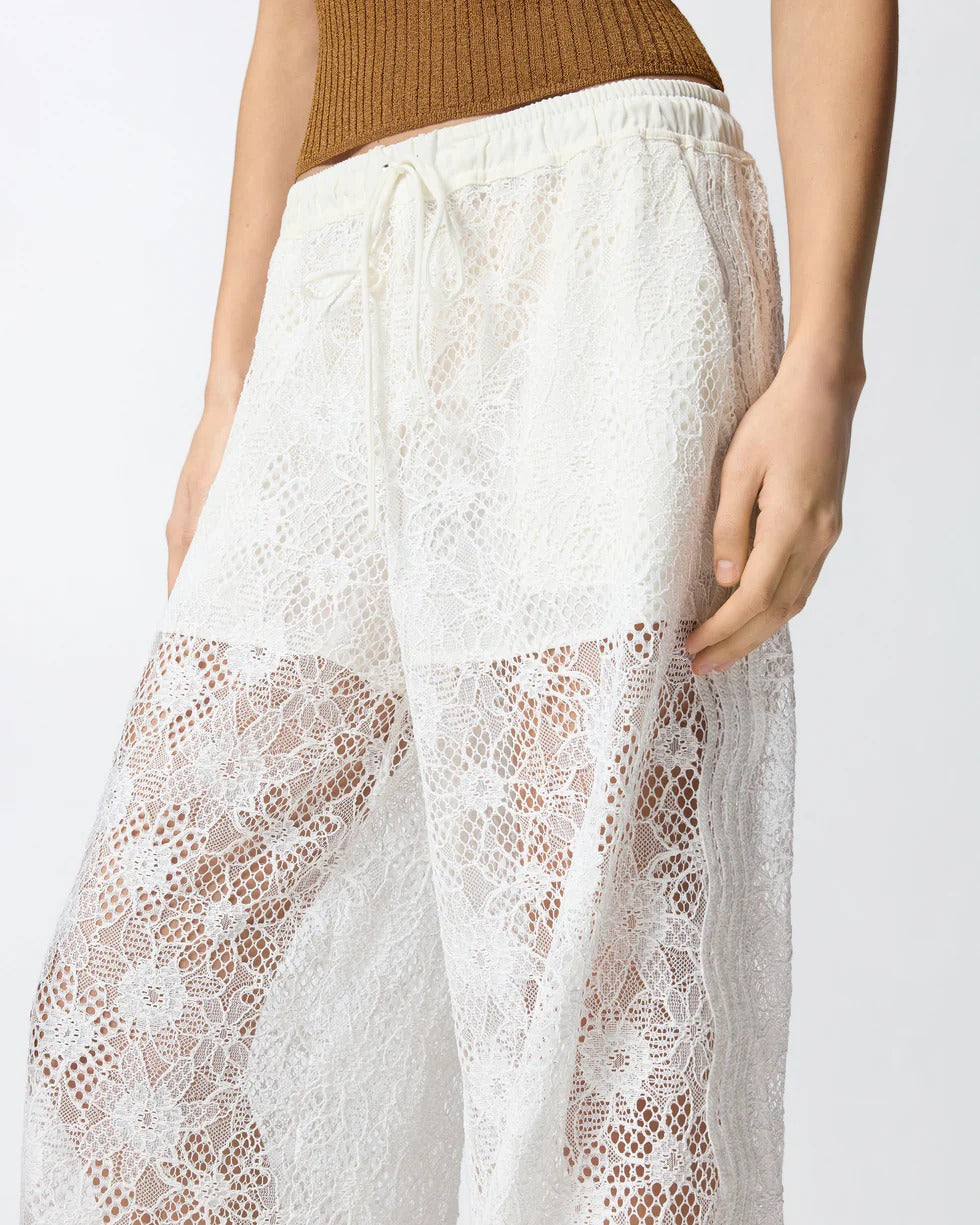 PINKO Pantalone LAURIE Pizzo-Bianco