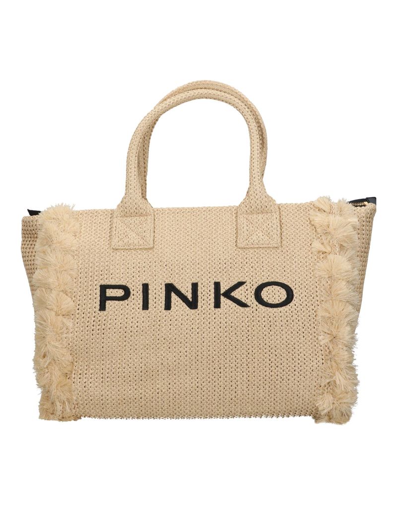 PINKO Borsa SHOPPER BEACH RAFFIA-Beige