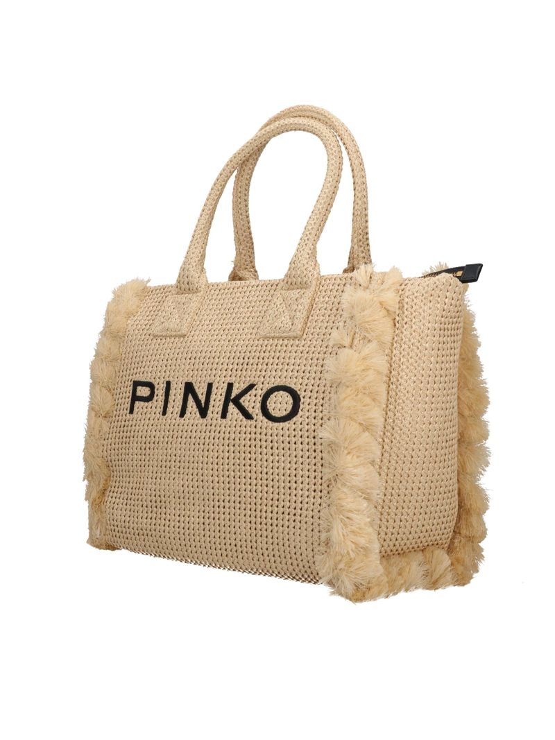 PINKO Borsa SHOPPER BEACH RAFFIA-Beige