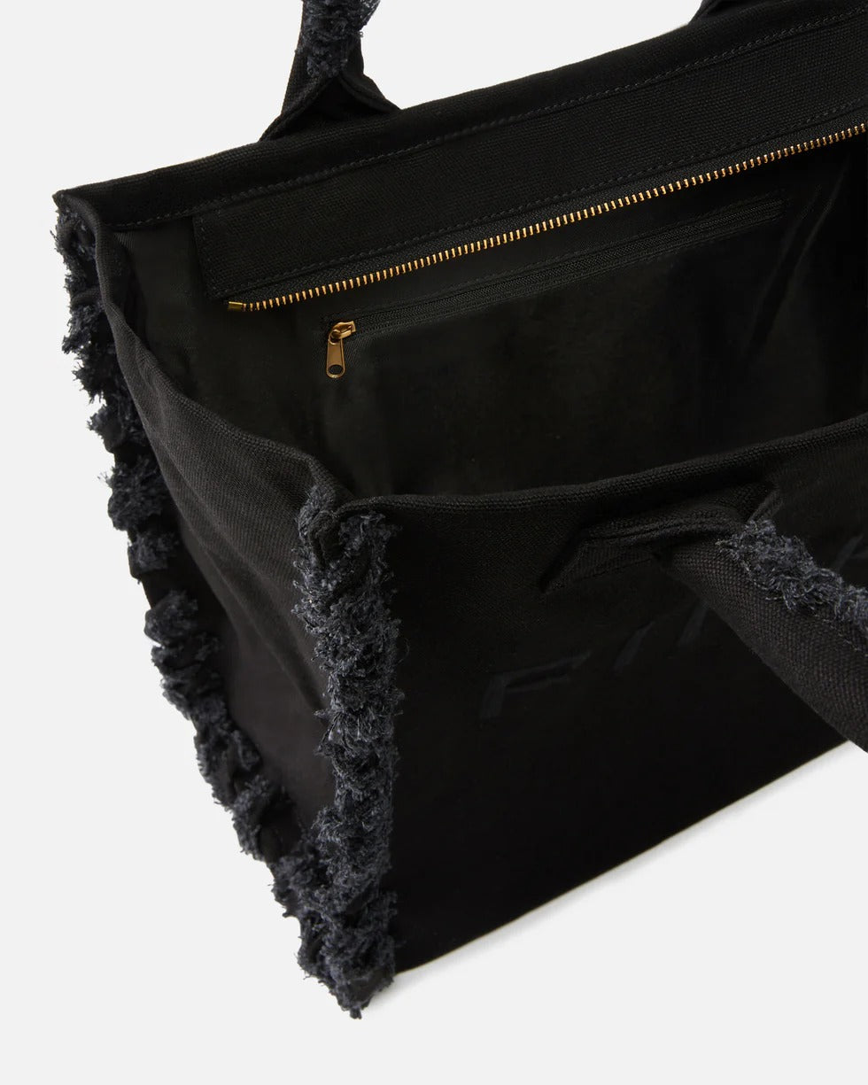 PINKO Borsa SHOPPER BEACH CANVAS-Nero