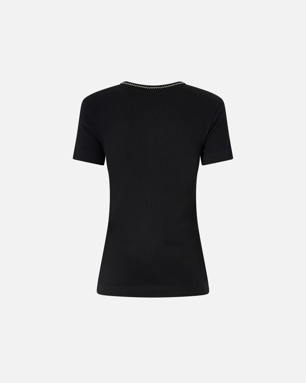 PINKO T-SHIRT BRUGHERIO-Nero/Bianco