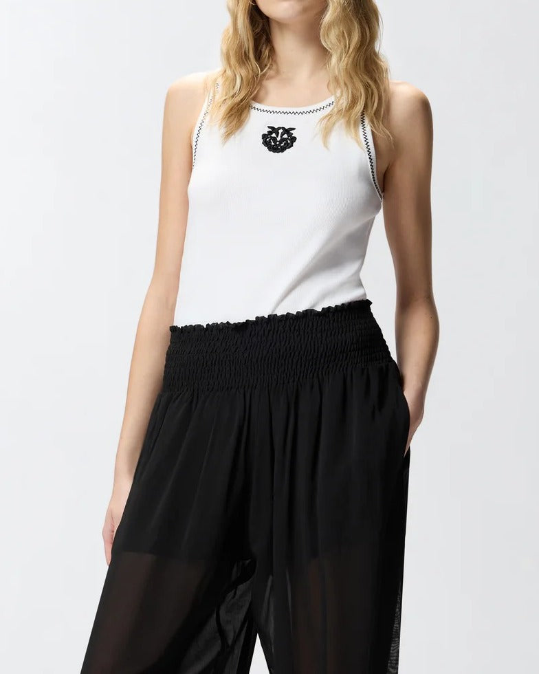 PINKO CANOTTA BITETTO-Bianco/Nero