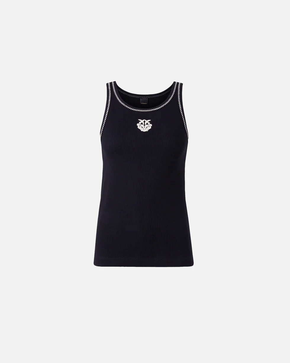 PINKO CANOTTA BITETTO-Nero/Bianco