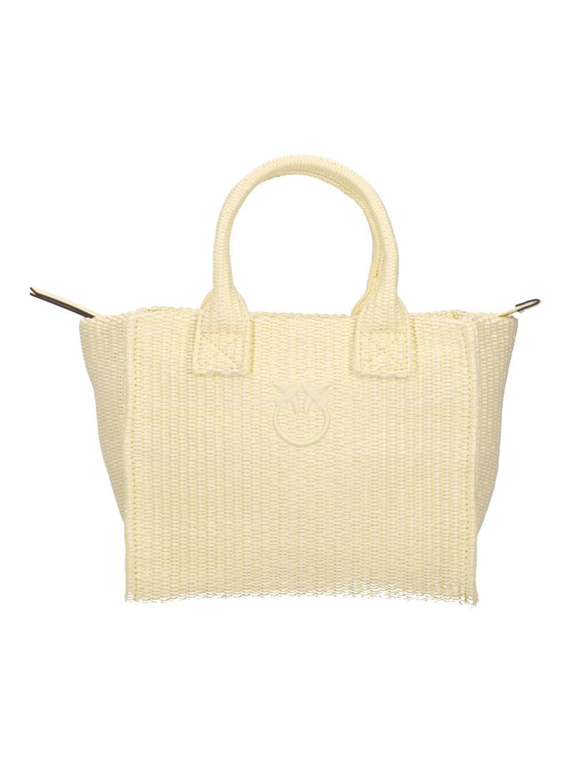 PINKO Borsa SHOPPER BEACH RAFFIA MINI-Giallo
