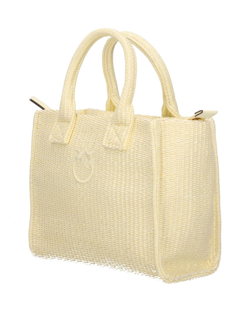 PINKO Borsa SHOPPER BEACH RAFFIA MINI-Giallo