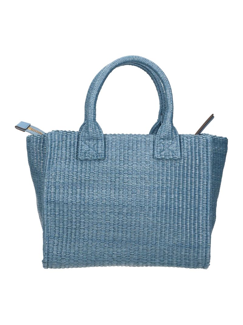 PINKO Borsa SHOPPER BEACH RAFFIA MINI-Azzurro