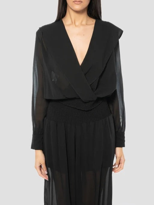 PINKO BLUSA CASTIGLIONE-Nero