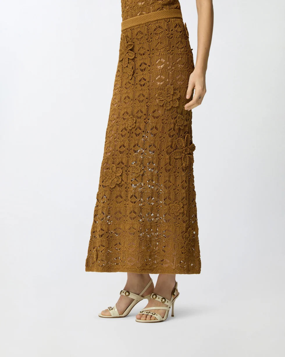 PINKO GONNA MIDI ANTHEMIS-Marrone
