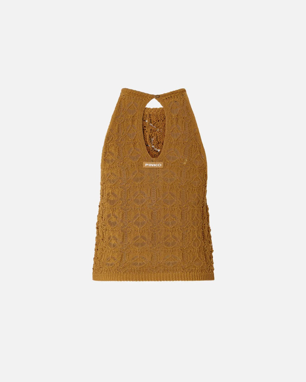 PINKO TOP NYMPHAEA-Marrone