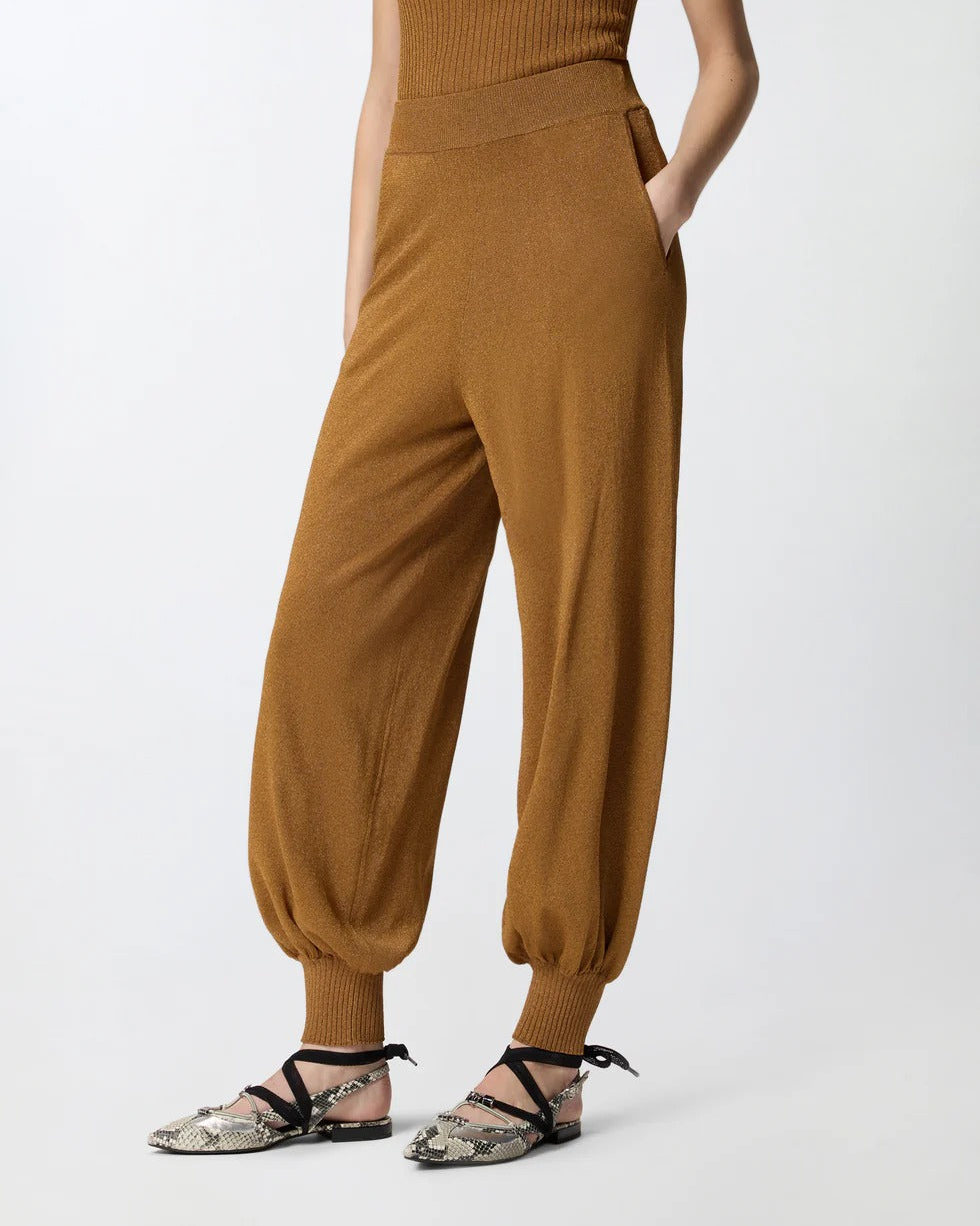 PINKO PANTALONE OXALIS-Bronzo