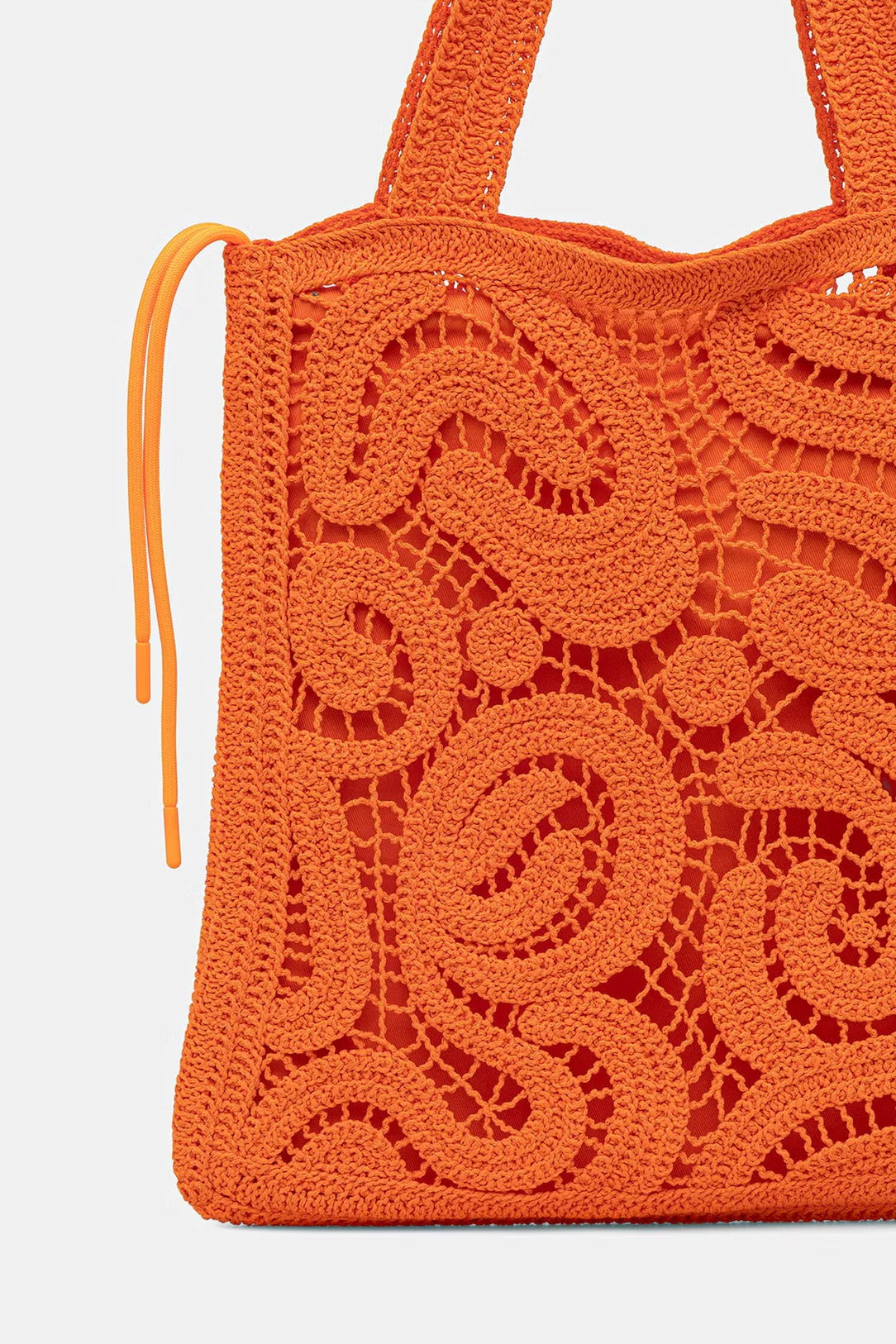 PINKO Borsa SHOPPER CROCHET GEOMETRICO-Marrone