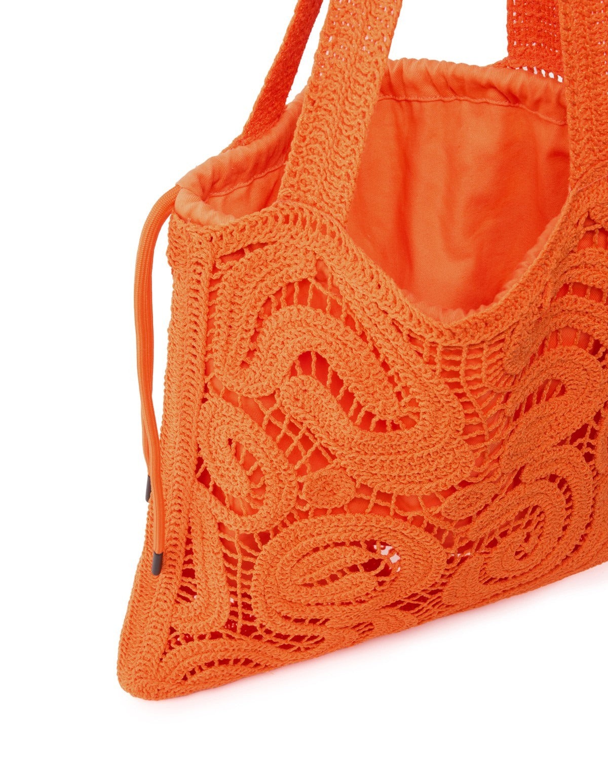PINKO Borsa SHOPPER CROCHET GEOMETRICO-Arancione