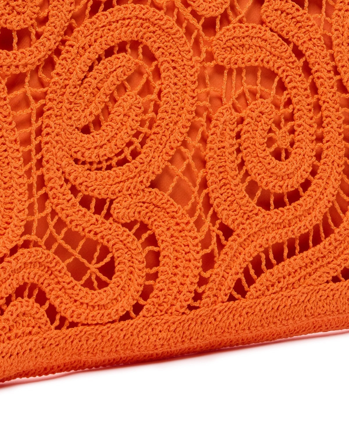 PINKO Borsa SHOPPER CROCHET GEOMETRICO-Arancione