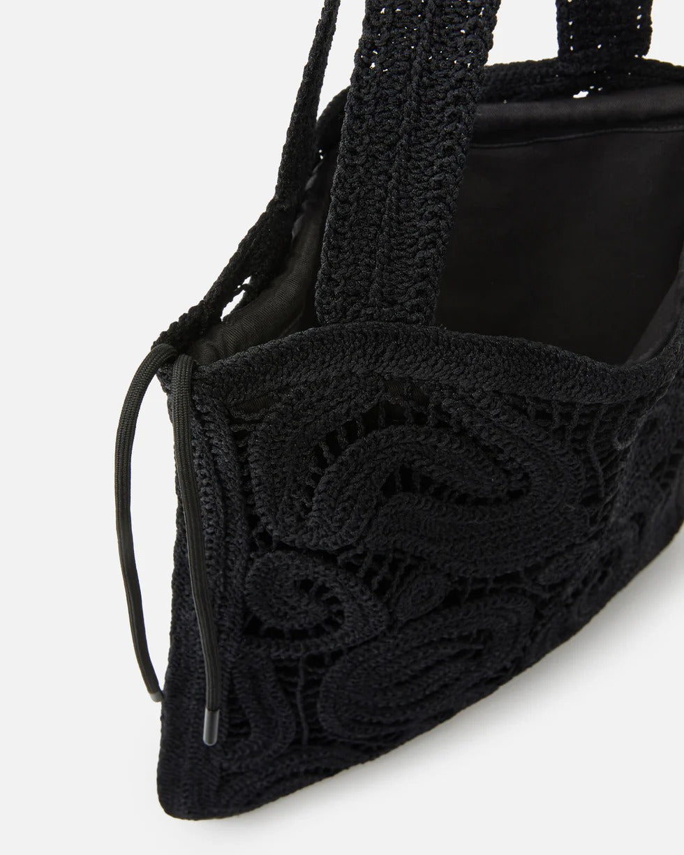PINKO Borsa SHOPPER CROCHET GEOMETRICO-Nero