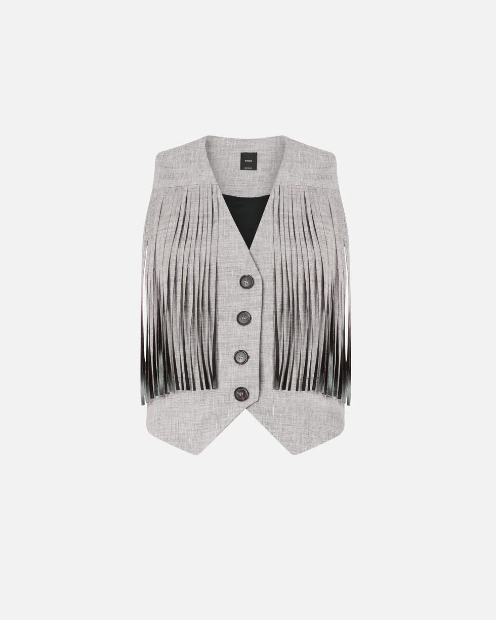 PINKO Gilet BORETTO-Nero/Bianco
