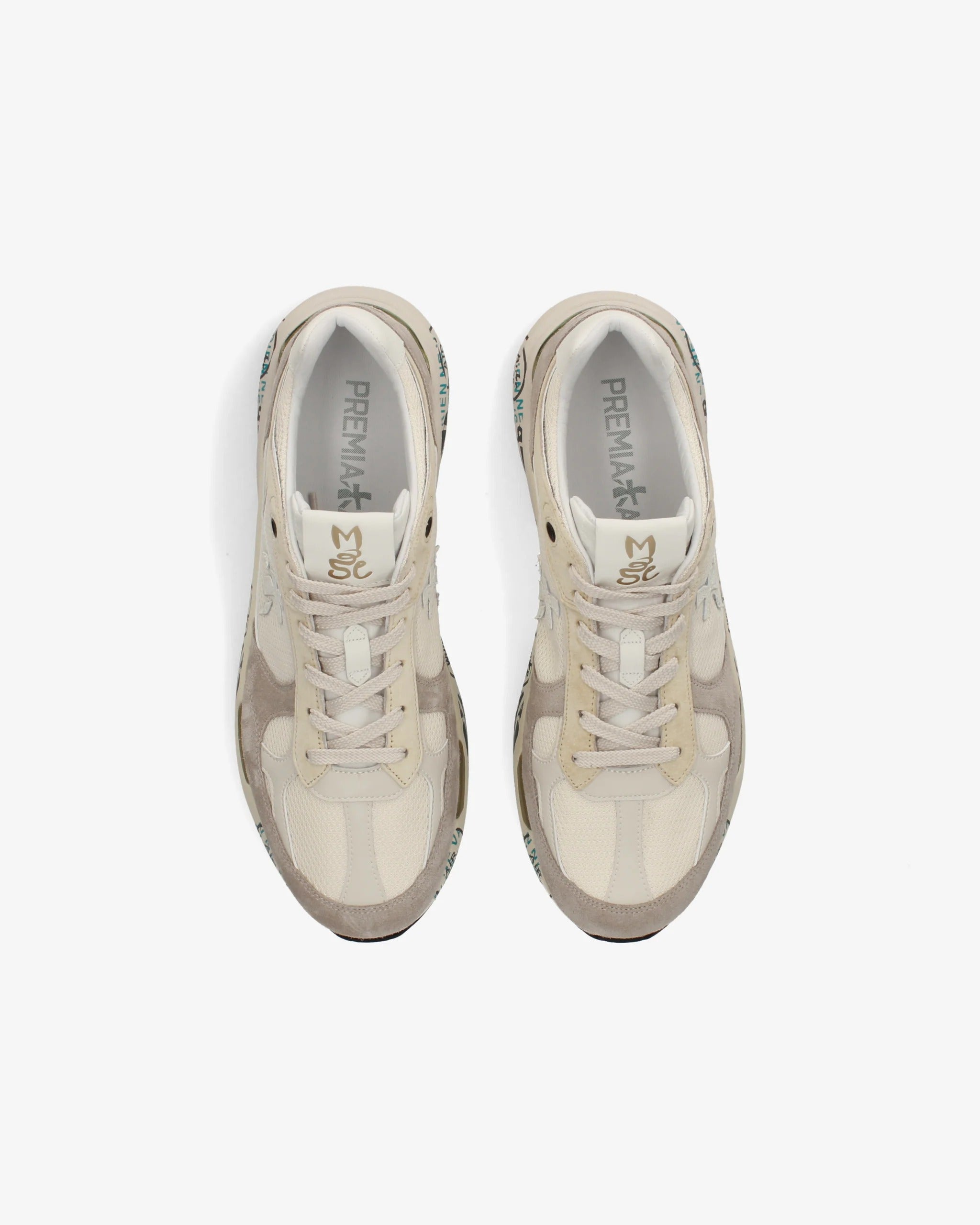 PREMIATA Sneaker Uomo Mase 25 8018-Bianco Beige Grigio