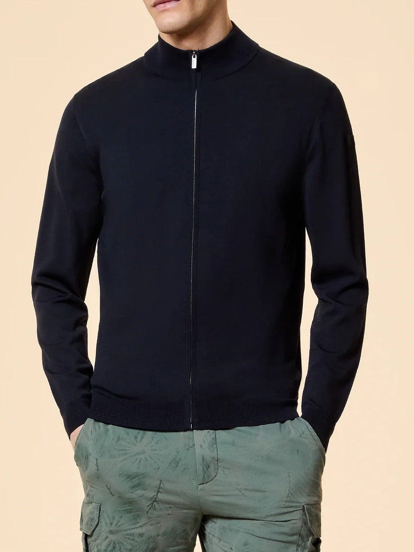 RRD Maglia Uomo MAXELL FULL ZIP KNIT-Blue Black
