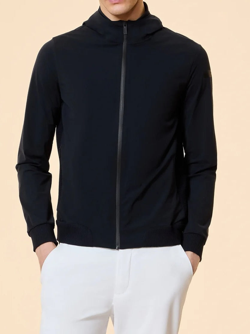 RRD Felpa Uomo Surflex Soft Touch Cappuccio-Blue Black