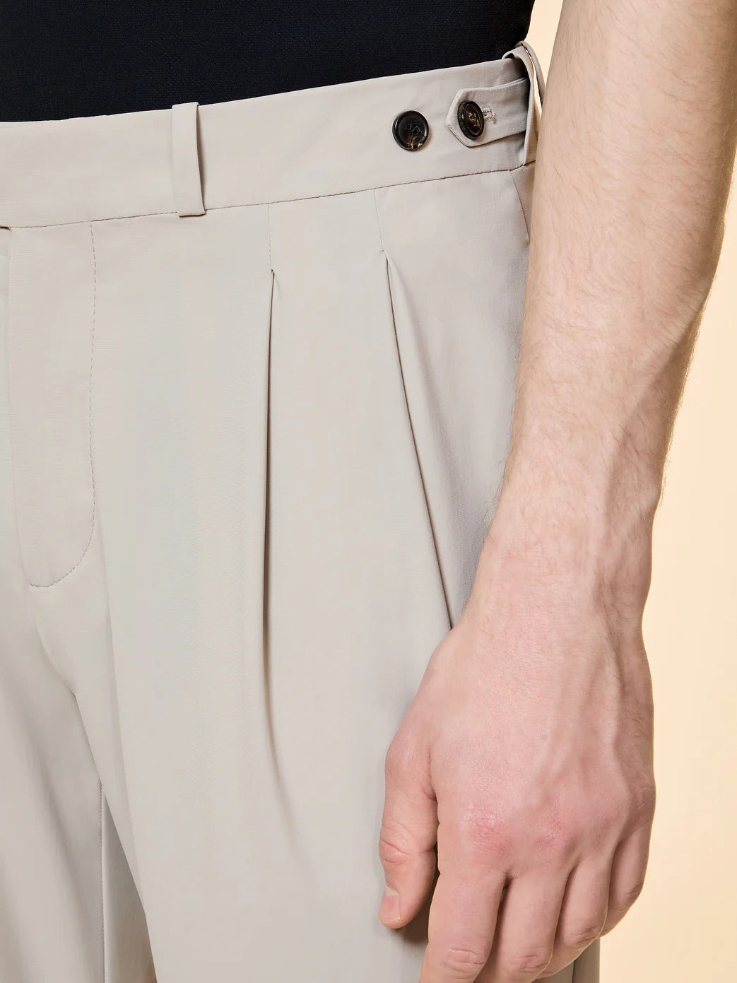 RRD Pantalone Uomo SURFLEX CHINO DOUBLE PENCE-White Sand