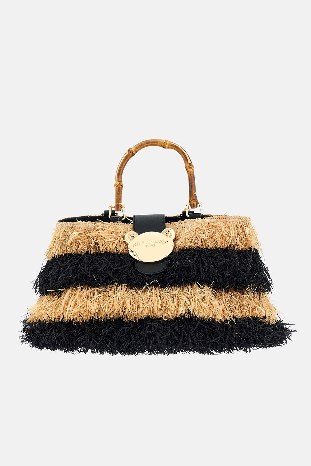 RUE MADAM Borsa RIAD FRINGES BASKET-Black