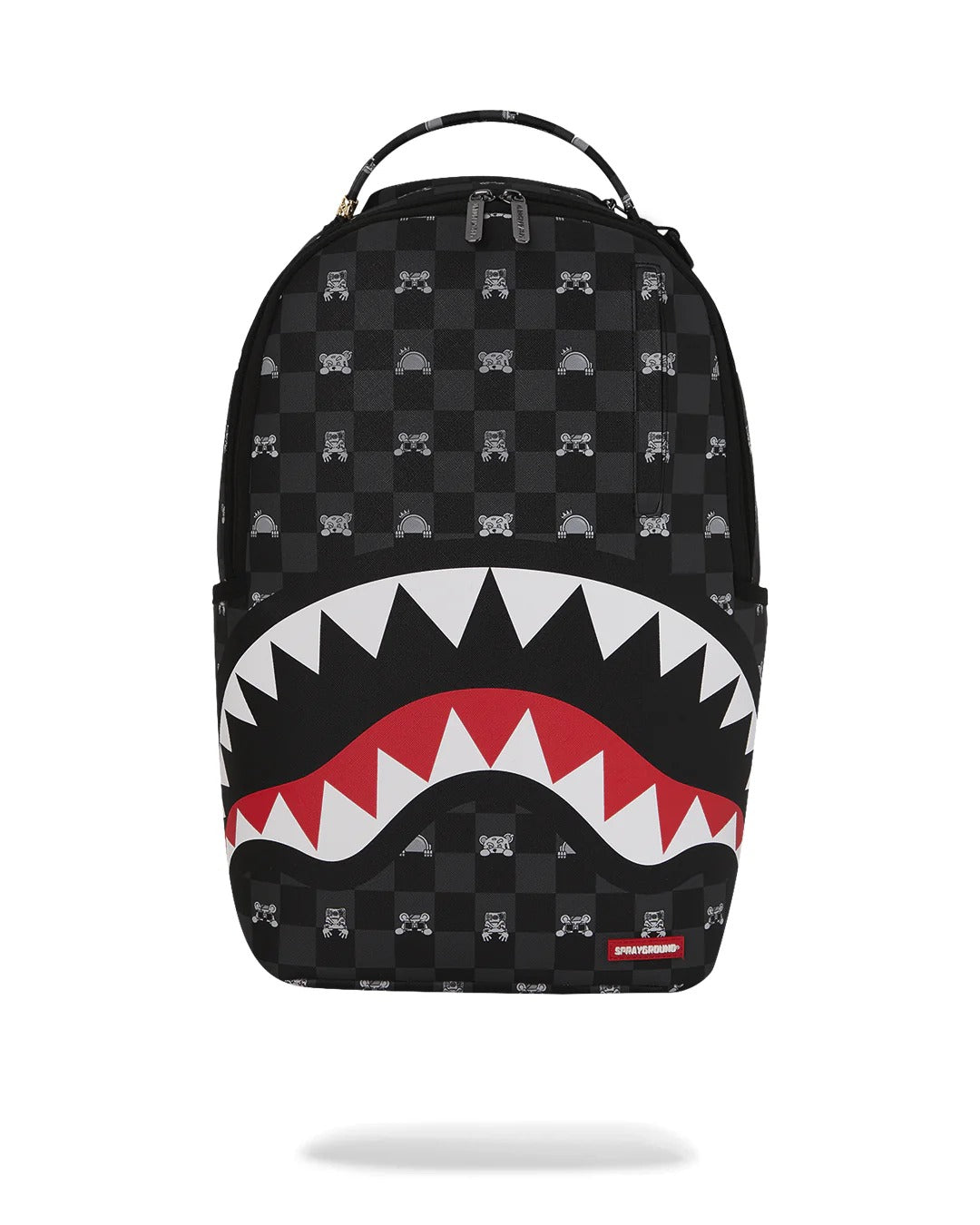 SPRAYGROUND Zaino PEEKING CHARACTER CHECK-Nero Grigio