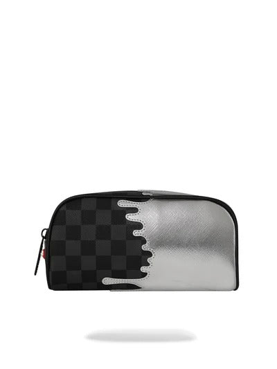 SPRAYGROUND Beauty SILVER SIDE DRIP BLACK CHECK PENCIL-Nero Argento