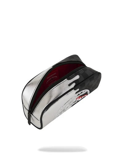SPRAYGROUND Beauty SILVER SIDE DRIP BLACK CHECK PENCIL-Nero Argento